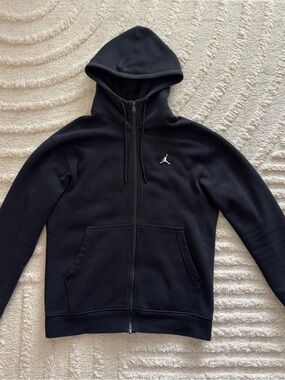 Nike Air Jordan Full Zip Black Hoodie Men’s Size Small